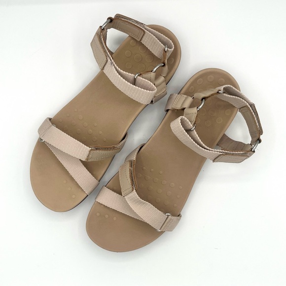 Vionic Candace straps comfort sandals in nude size 11 - Picture 5 of 11